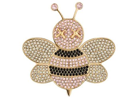 DIOR x KAWS bee pin in brass and crystal